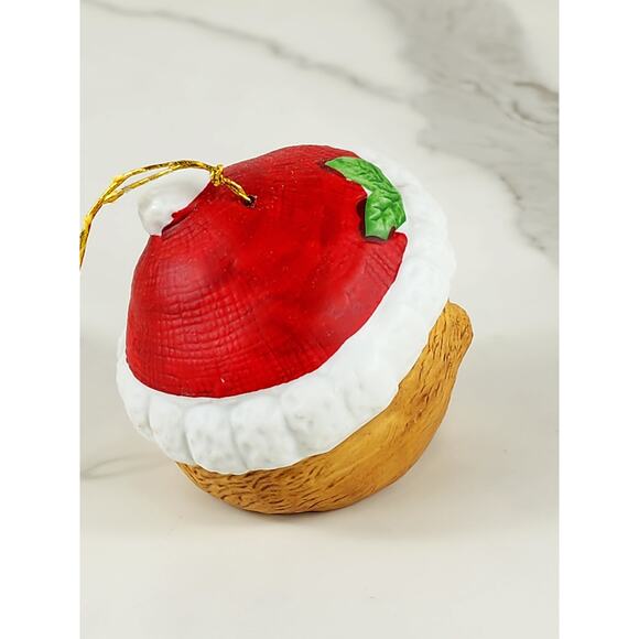 Jasco Christmas Bell Chimer Ornament 2 1/2" Little Something 70s Santa Hat Vtg - Picture 7 of 14
